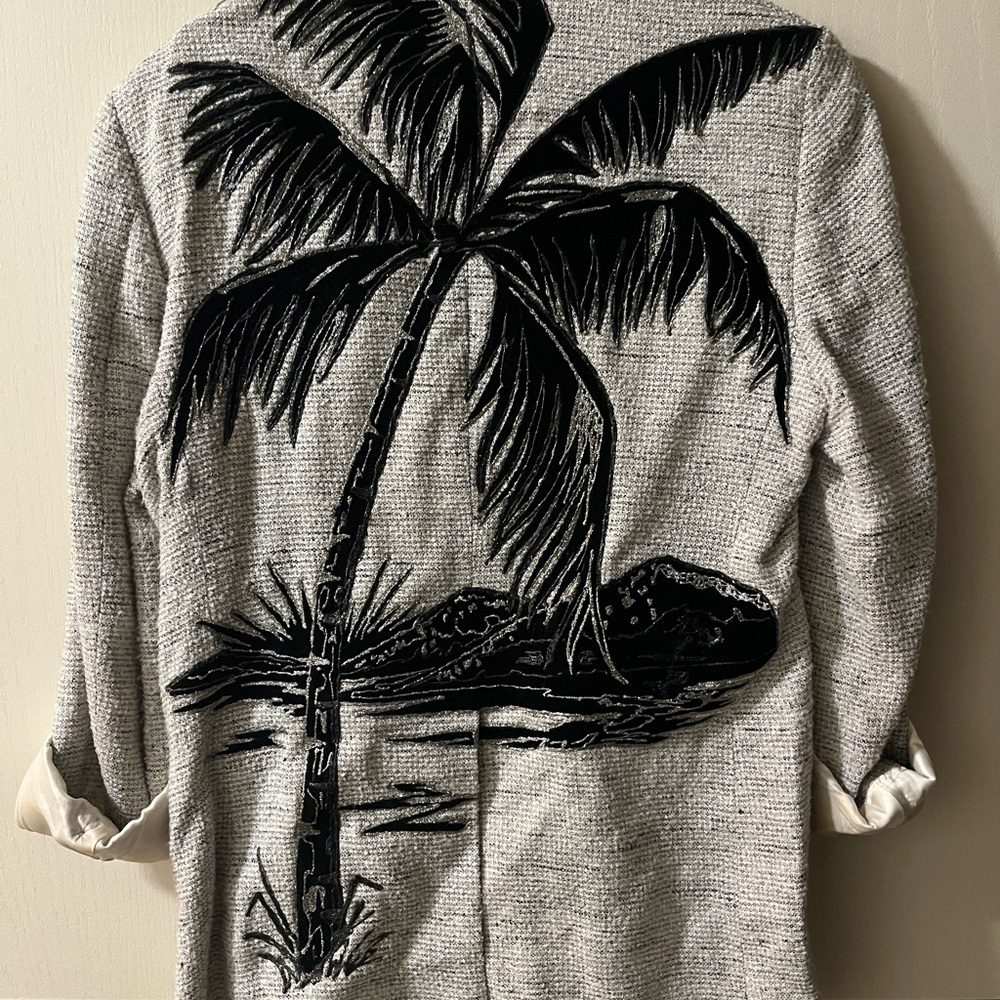 Customized women’s oversized jacket- made from Hagger Mens sport coat size 40.